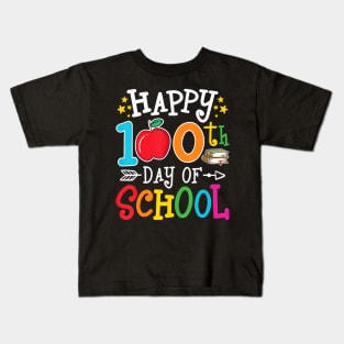 Happy 100th Day of School Teachers 100 Days of School Kids Kids T-Shirt